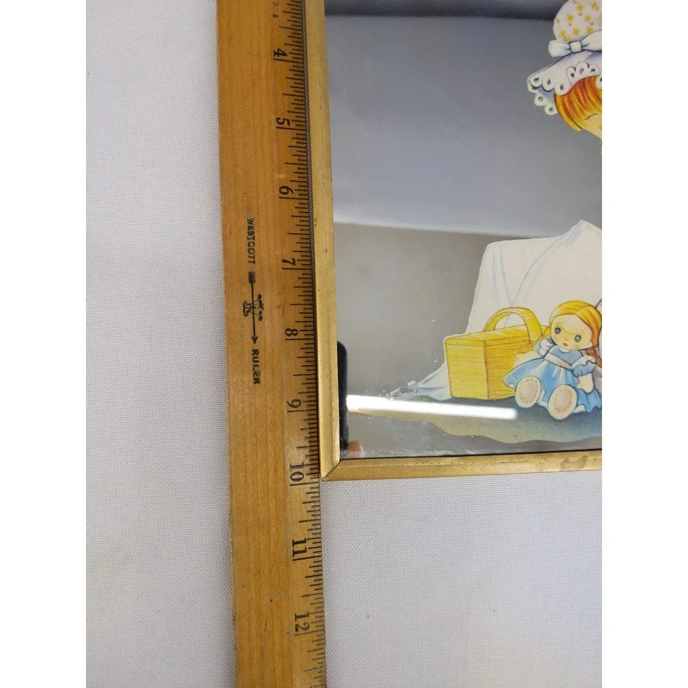Vintage Wall Mirror Gold Girl Praying Bed Room Personalized Name Sign 8x10